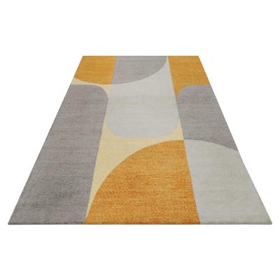 Teppich ESPRIT "Backup ESP-39867", gelb, B:110cm H:8mm L:170cm, Polyester, Teppiche, handgetuftet, Retro-Optik, Design für Wohnzimmer und Schlafzimmer Image