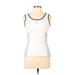 FILA Active Tank Top: White Activewear - Women's Size Large