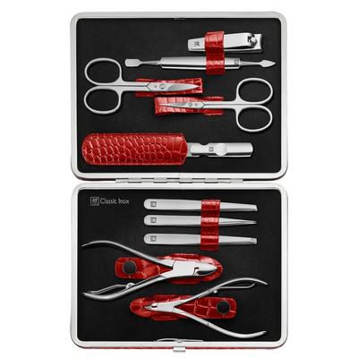ZWILLING Beauty Maniküre Pediküre Set 10tlg. mit Nagelknipser, Leder, rot Nagelpflegeset Image