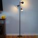 Brightech Ethan 65.5 in. Mid-Century Modern 3-Light 3-Way Dimming LED Floor Lamp w/ 3 Metal Cone Shades in Black | 66.5 H x 12 D in | Wayfair