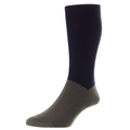 Pantherella Mens Edale Colour Block Sock in Navy/Grey Fabric - Size UK 9-12