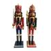 Santa's Workshop 2 Piece King & Guard Nutcracker Set Wood in Brown | 24 H x 6 W x 5 D in | Wayfair 70215