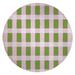 Green/Pink 60" x 60" L Area Rug - KAVKA DESIGNS Round Round 5' Cotton Area Rug 60.0 x 60.0 x 0.08 in green/pink/redCotton | 60" W X 60" L | Wayfair