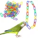 100Pcs Parrot C-clip Toy Plastic C-link Hook Chain Toys for African Grey Conure Cockatiel Colorful