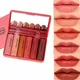Velvet Matte Lipstick Set 6pcs/set Sexy Nude Makeup Lipstick Long Lasting Waterproof Lip Glaze