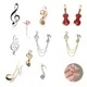 Fashion Vintage Music Note Brooches Pins Hat Accessories Scarf Clip Antique Silver Color Crystal