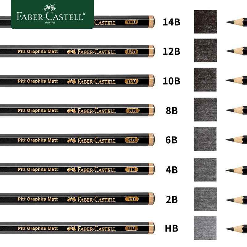 Faber-Castell Matte Sketch Pencil Painting Art Graphite Pencils Shading Writing Sketch Drawing Design Art Supplies Image