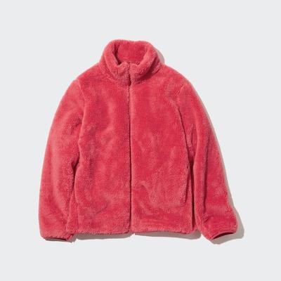 Uniqlo - Fluffy Fleece Zipped Jacket - Red - XXS
