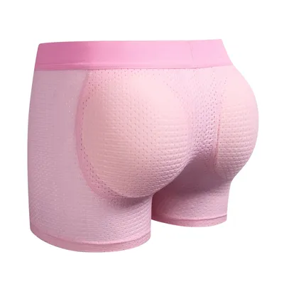 Sexy Herren-Unterwäsche, Boxershorts, gepolsterte Push-Up-Unterwäsche, Herren-Boxershorts, Hüft-Po, gepolsterte elastische Badehose, Verbesserung oder als Badebekleidung Image