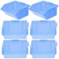 6pcs Plastic Nesting Shelf Bin Boxes Nesting Shelf Storage Boxes Hardwares Boxes