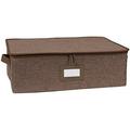 Keepsakes - Zip-Top Storage Box - Duty Polyester- Reinforced - Stackable Design - Indoor Storage-Brown Heather