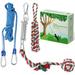 Prociv Outdoor Bungee Tug Toy Dog Toy Hanging from Tree for Small to Large Dogs Interactive Exercise Play Rope Cord & Tether Tug Durable Spring Pole Rope for Tug of War with Chew Rope Toy