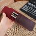 Hariumiu Pencil Case Retro Faux Leather Handmade Pen Holder Pencil Pouch Protective Sleeve Cover