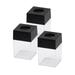 FRCOLOR 3pcs Paper Clip Storage Box Magnetic Storage Case Creative Paper Clip Holder Office Desktop Paper Clip Dispenser (Black)