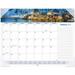 1 PK AT-A-GLANCE Panoramic Seascape Scene Monthly Desk Pad (89803)
