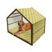 Corn Pet House Vegetable Organic Food Realistic Illustration Yellow Corn Stalks Agriculture Outdoor & Indoor Portable Dog Kennel with Pillow and Cover 5 Sizes Yellow Green White by Ambesonne