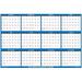 48 X 72 2024 Wall Calendar Erasable HUGE Jumbo Wet & Dry Erase Laminated 12 Month Annual Yearly Wall Planner Horizontal Navy