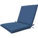 Indoor/Outdoor Textured Solid Pacific Blue Midback Dining Chair Cushion: Recycled Fiberfill Weather Resistant Reversible Comfortable And Stylish Patio Cushion: 19 W X 37 L X 2.5â€� T