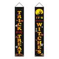 Halloween Decorations Outdoor Trick or Treat Halloween Porch Signs Banners Witch Decor for Front Door or Indoor Home Decor | Porch Decorations | Halloween Welcome Signs