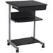 Mobile Lectern Podium Rolling Standing Up Desk For Reading - Laptop Stand W/Tilted Top Board & Edge Stopper