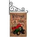 Southern Welcome To Our Farm Garden Flag Set Wall Holder Regional Y all Countrybless Farmhouse Primitive Rustic Small Decorative Gift Yard House Banner Double-Sided Made In 13 X 18.5