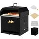 4-In-1 Outdoor Pizza Oven Wood Fired 2-Layer Pizza Maker With Cover Pizza Stone Shovel Grill Grid Detachable Grill Oven Pizza Ovens For Outside Backyard BBQ