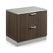 Esquire 31.5 W Two Drawer Lateral File Mahogany Laminate/Silver Laminate Kickplate and Hardware