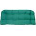 Indoor Outdoor Tufted Love Seat Wicker Cushion Patio Weather Resistant ~ Choose Color Size (Cancun Blue Green 44 X 22 )