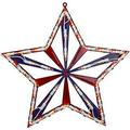 Lighted 4Th Of July Star Window Silhouette Decoration Red White And Blue 14 Inches