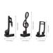 3pcs Music Note Figurines Decorative Ornaments Art Decor Musical Sculptures