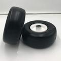 Set Of 2-9X3.50-4 Flat Free Smooth Lawn Mower Wheel Centered Hub 3/4 Bushings