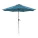 Furniture of America Vast 9 Outdoor Patio Round Tilting Patio Umbrella Sherpa Blue