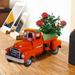 SRstrat Vintage Truck Decor Farmhouse Metal Truck Planter Christmas Trucks Decorations Gift Basket for Holiday Decoration Retro Style Truck Garden Decoration Flowerpot Truck Creative Decoration