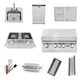 Lion Premium Outdoor Grill Kitchen Package#6 | 32 Natural gas Grill Set | Double Side Burner Door/Drawer Combo Mini Fridge Bar Sink Ceramic Heat Tubes & More!