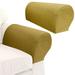 2 Pieces Stretch Fabric Armrest Covers Anti-Slip Sofa Arm Chair Slipcovers Furniture Protectors for Recliner Sofa â€œYellowâ€�