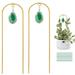 Wharick Plants Support Plant Stakes Plant Climbing Rack with Pendant Wrought Iron Indoor Mini Metal Plant Pot Trellis Garden Flower Climber for Farm (1pcs)