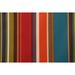 Set of 4 Indoor/Outdoor Pillows - Square Throw Pillows & 2 Rectangle / Lumbar Throw Pillows - Westport Teal Orange Red Yellow Stripe -- Choose Size (20 & 11 x 19 )