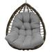 SHANNA Swing Chair Cushion Hanging Basket Seat Cushion Pillow Egg Chair Back Cushions Pads for Indoor and Outdoor Garden Dark Gray