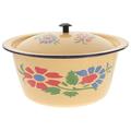 Bowl Enamel Basin Vintage Mixing Soup Bowls Enamelware Kitchen Serving Oil Wash Chinese Storage Salad Container Metal