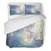 FMSHPON 3 Piece Bedding Set Abstract Blurred of Spring White Cherry Blossoms Tree Selective Twin Size Duvet Cover with 2 Pillowcase for Home Bedding Room Decoration