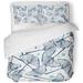 KXMDXA 3 Piece Bedding Set Teal Design with Gingko Biloba Leaves Nature Elegant and Trendy for and Purposes Twin Size Duvet Cover with 2 Pillowcase for Home Bedding Room Decoration