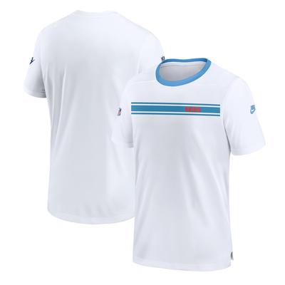 Weißes Nike Tennessee Titans Oilers Throwback Sideline Coach Alternate Performance-T-Shirt für Herren Image