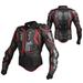 HIMIWAY Motorcycle Full Body Armor Jacket spine chest protection gear Motocross Motos Protector Motorcycle Jacket Armour Red XXL