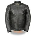 Milwaukee Leather LKM1900 Boy s Black Leather Side Lace Vented Moto Jacket X-Small