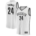 Cam Thomas Men's Fanatics Branded White Brooklyn Nets Fast Break Custom Replica Jersey - Association Edition
