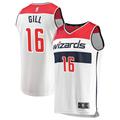 Anthony Gill Men's Fanatics Branded White Washington Wizards Fast Break Custom Replica Jersey - Association Edition