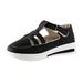 nsendm Walking Tennis Shoes for Women Classic Shoes Flats Comfortable Platform Sneakers for Women Fashion Black 38