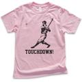 Kids Touchdown Shirt Youth Kids Boy Girl T-Shirt Funny Baseball T-shirt Funny Football Ironic Sports T-shirt Light Pink X-Small