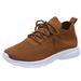 nsendm Womens Ladies Walking Running Shoes Slip On Lightweight Casual Tennis Sneakers Clothes Work Shoes Womens Walking Sneakers Slip Ons Brown 40