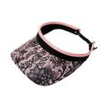 Glove It Print and Solid Coil Visor Ladies Visor Hat Sun Visor for Women Golf Visor with Coil Visor for Running Tennis Beach - Rose Lace